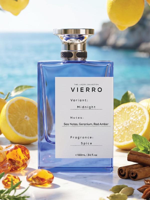ادکلن مردانه میدنایت برند ویئرو VIERRO MIDNIGHT حجم ۱۰۰ میلی‌لیتر