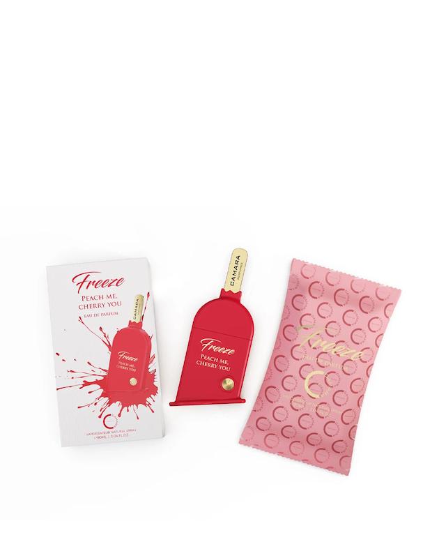 ادکلن زنانه و مردانه فریز پیچ می، چری یو برند کامارا BPI CAMARA FREEZE PEACH ME, CHERRY YOU حجم ۹۰ میلی‌لیتر 