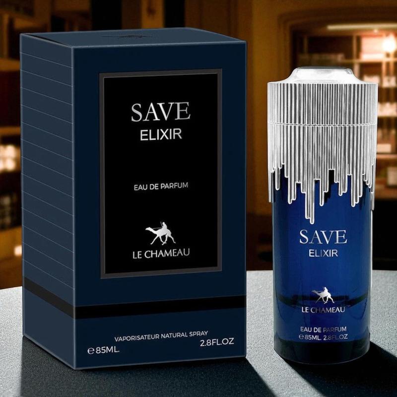 ادکلن مردانه سیو الکسیر برند امپر لاین له شامه Emper Le Chameau Save Elixir حجم ۸۵ میلی‌لیتر