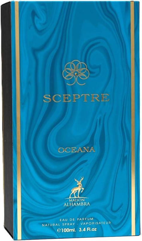 ادوپرفیوم زنانه مردانه سپتر اوشن شرکت الحمبرا (مشابه رایحه بولگاری له جم اوروم) ALHAMBRA Sceptre Oceana حجم 100 میلی لیتر