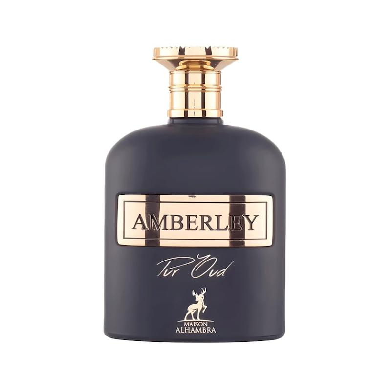 ادوپرفیوم مردانه آمبرلی پئر اود مشکی شرکت الحمبرا Al Hambra Amberley Pure Oud حجم 100 میلی لیتر