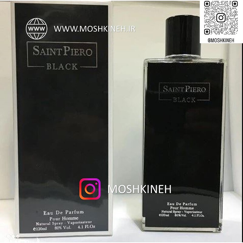 ادوپرفیوم مردانه سن (سنت) پیرو بلک (مشکی) حجم 120 میلی لیتر saint piero black 120ml