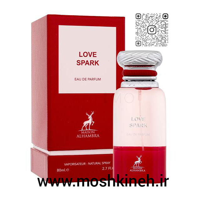 ادکلن ادوپرفیوم زنانه و مردانه لاو اسپارک الحمبرا Love Spark Alhambra (تام فورد الکتریک چری Tom Ford Electric Cherry) حجم ۸۰ میلی لیتر