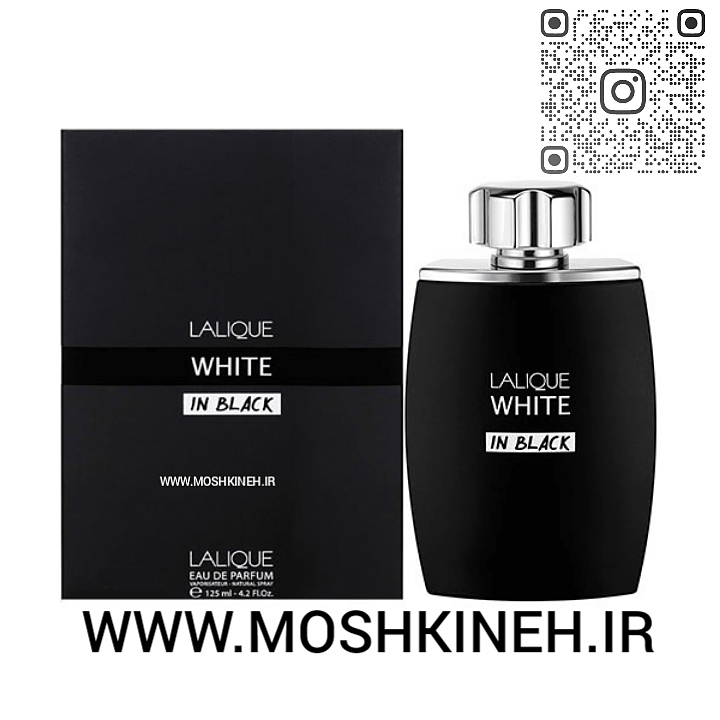 ادکلن ادوپرفیوم مردانه لالییک وایت این بلک White in Black حجم ۱۲۵ میلی لیتر