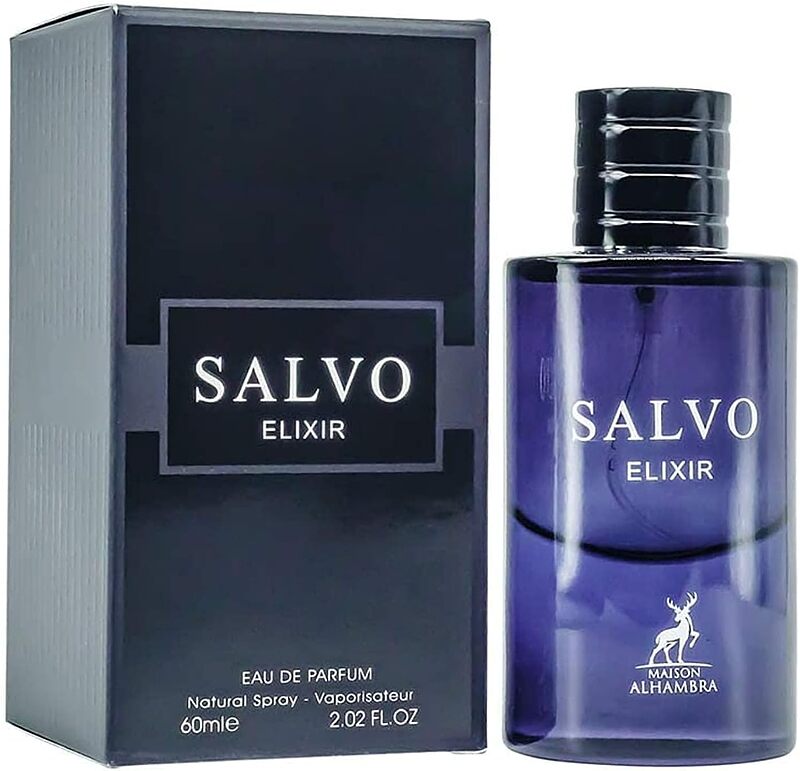 ادکلن ادوپرفیوم مردانه الحمبرا مدل سالوو الکسیر (SALVO ELIXIR) حجم 60 میلی لیتر