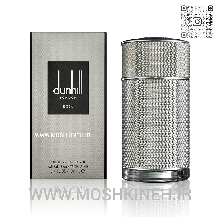 ادکلن ادوتویلت مردانه دانهیل آیکون سیلور (نقره ای) حجم ۱۰۰ میلی لیتر Dunhill Icon Silver EDT