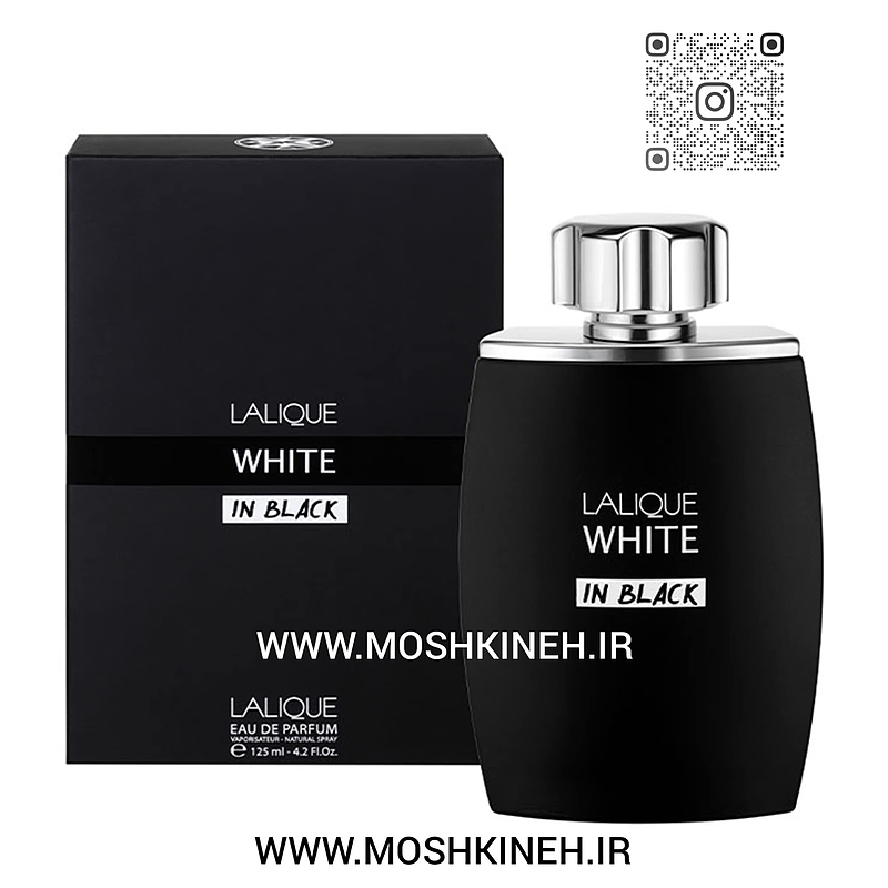 ادکلن ادوپرفیوم مردانه لالیک وایت این بلک  Lalique White in Black حجم ۱۲۵ میلی لیتر