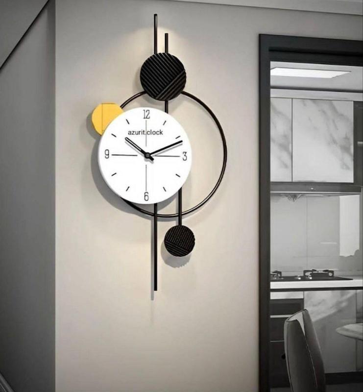 ساعت دیواری فلزی و چوبی کد ۱۰۱۱