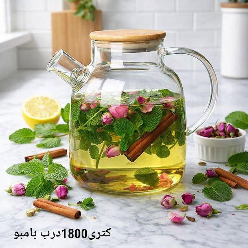 قوری پیرکس درب بامبو ۱۵۰۰