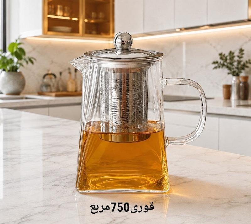 قوری پیرکس مربع 750