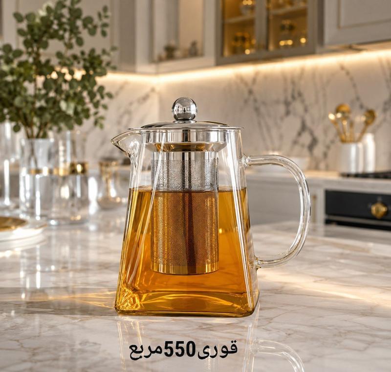 قوری پیرکس مربع 550