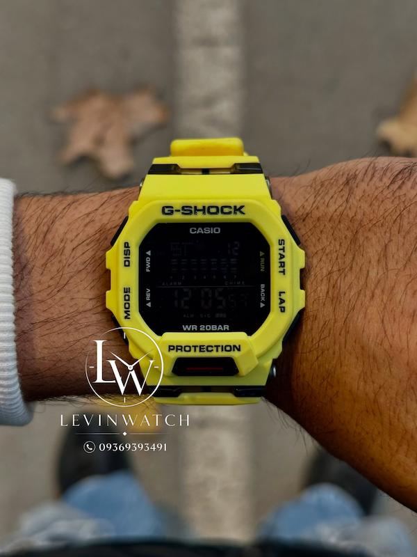 ساعت مچی جیشاک کاسیو دیجیتالی زرد G-Shock Casio GBD200