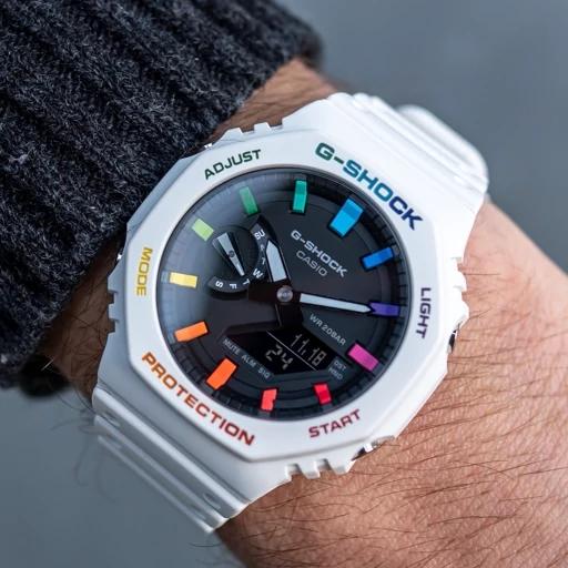 ساعت کاسیو جی شاک سفید GA-2100 White Rain