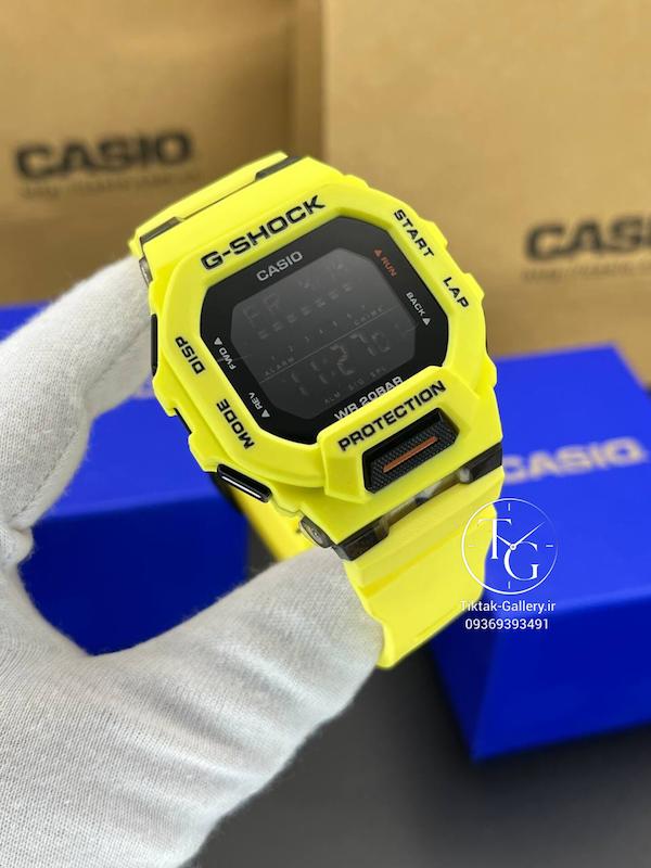 ساعت جیشاک کاسیو دیجیتالی زرد G-Shock Casio GBD200
