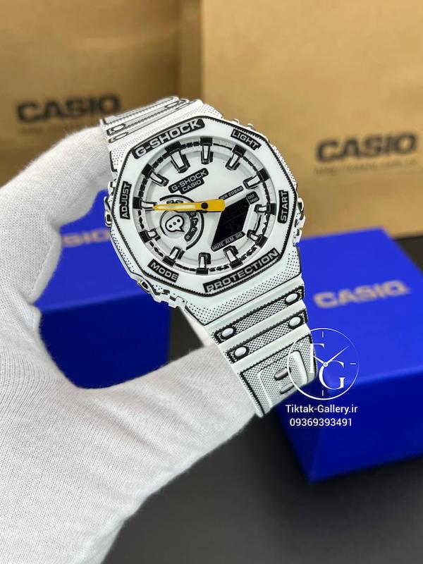 ساعت جی شاک سفید تم مانگا GA-2100MNG