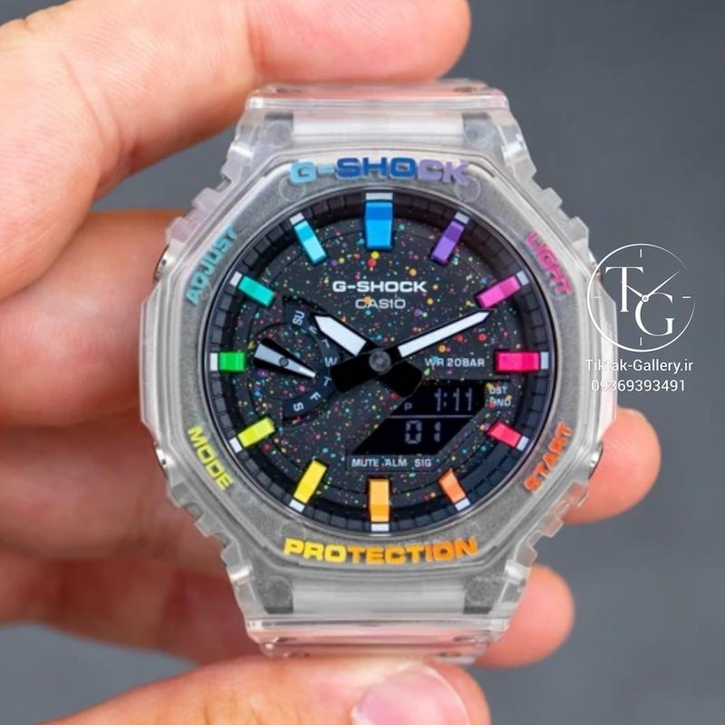 ساعت جی شاک مدل GA-2100 Rainbow Jellyfish