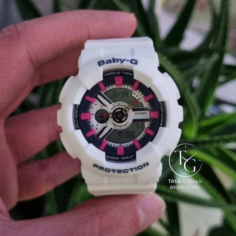 ساعت کاسیو بیبی جی مدل BA-110SN-7A (Baby G سفید)
