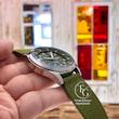 ساعت مچی مردانه سیکو مدل SEIKO 5 بند کنفی موتور باتری خور رنگ سبز