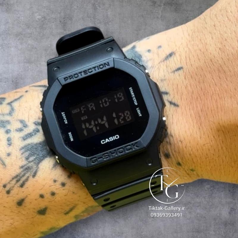 ساعت مچی مردانه کاسیو جی شاک مدل Dw5600-OEMتمام مشکی 