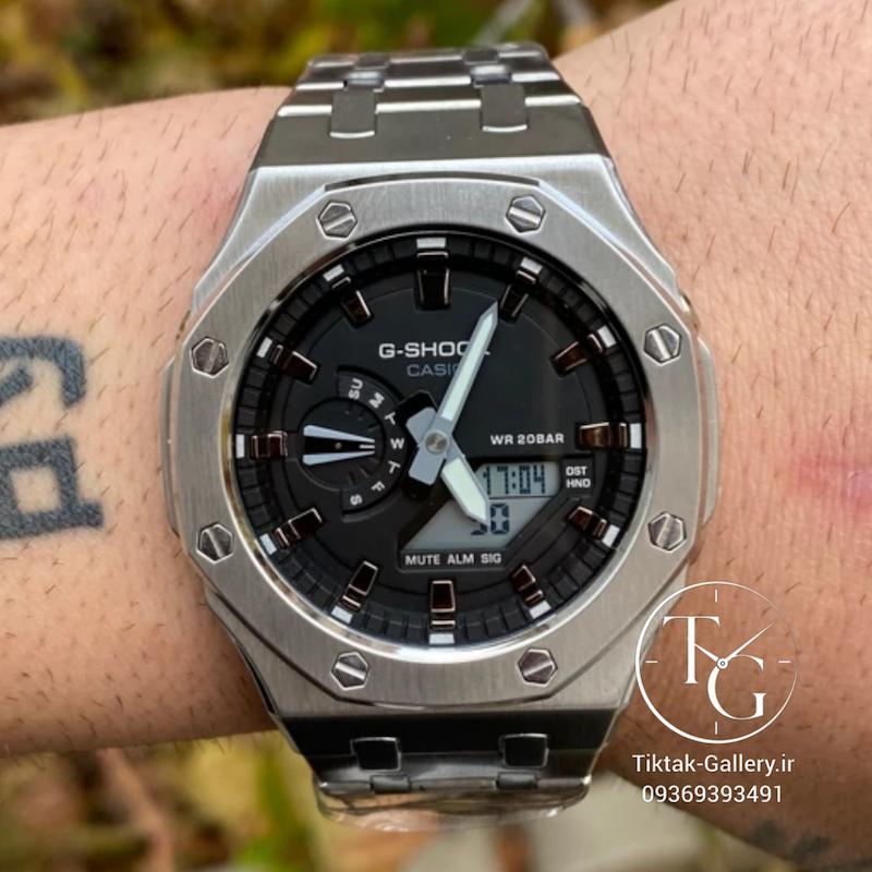 ساعت کاسیو جی شاک جیشاک مدل GA2100 بند و قاب فلزی (جیشاک GShock) 
