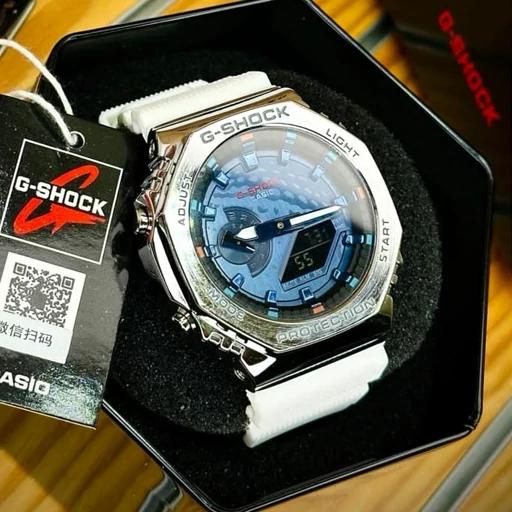 ساعت مچی جی شاک مدل GM2100 بند سفید(جیشاک GShock)