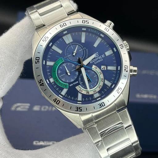 ساعت مچی مردانه کاسیو ادیفایس casio edifice EFV-620D-2AV بند و قاب استیل رنگ ثابت