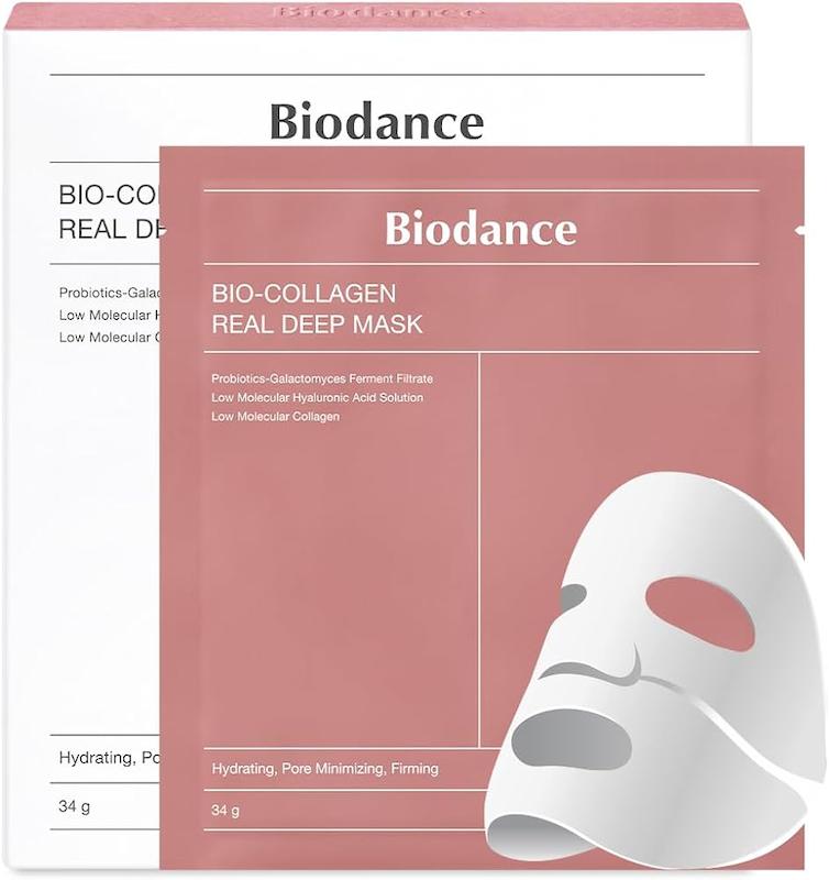 ماسک ورقه ای(4 عددی) بایودنس صورتی مدل کلاژن Bio-Collagen Real Deep Mask 