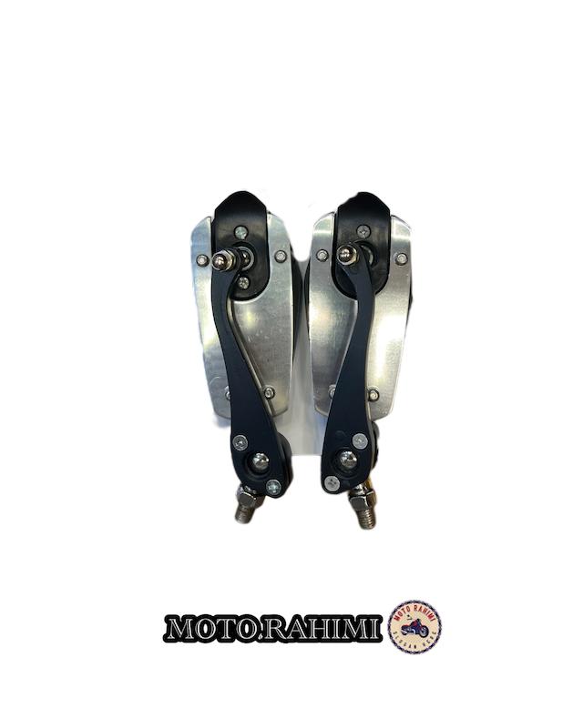 آینه رنتال موتور سیکلت رنگ نقره ای (جفتی)