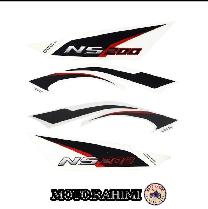 برچسب دمی NS 200 رنگ مشکی قرمز 