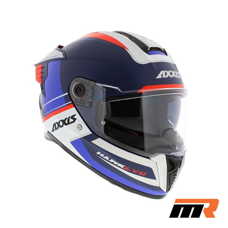 کلاه کاسکت فک ثابت AXXIS مدل HAWK Blue white orange