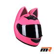 کلاه کاسکت گربه‌ای اسپیکردار و چراغدار HNJ مدل F939 PLUS PINK