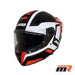کلاه کاسکت فک ثابت AXXIS مدل HAWK WHITE BLACK RED