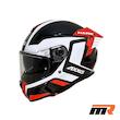 کلاه کاسکت فک ثابت AXXIS مدل HAWK WHITE BLACK RED