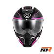 کلاه کاسکت فک ثابت SOMAN مدل H10 BLACK PINK