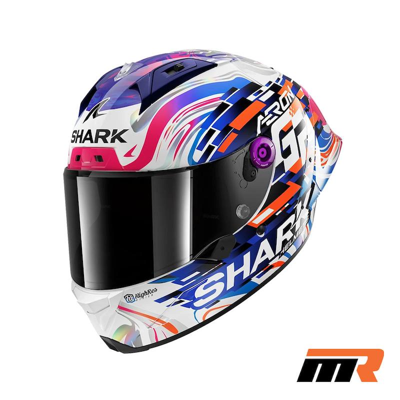 کلاه کاسکت فک ثابت SHARK مدل AERON GP REPLICA ZARCO GP FRAN Carbon