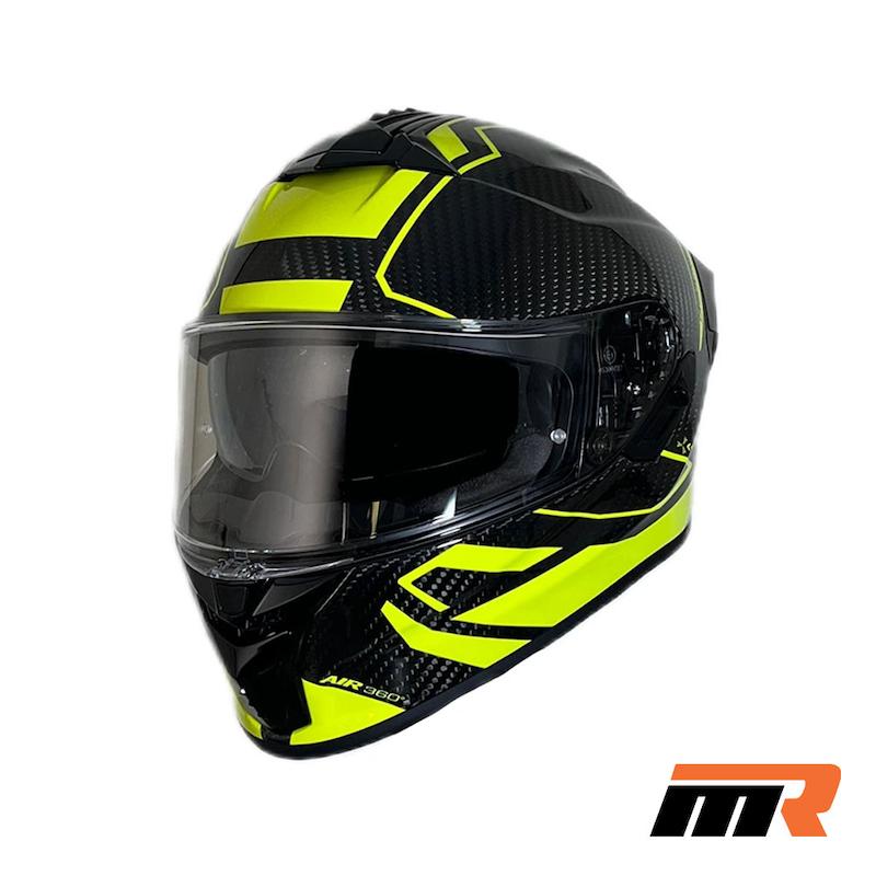 کلاه کاسکت فک ثابت RAPIDO مدل 101SV CARBON GLOSSY YELLOW