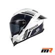 کلاه کاسکت فک ثابت SOMAN مدل H10 BLACK WHITE