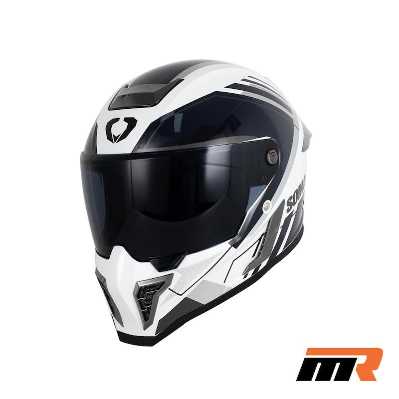 کلاه کاسکت فک ثابت SOMAN مدل H10 BLACK WHITE