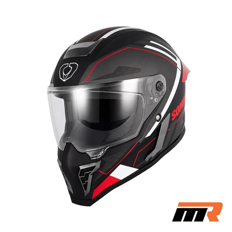 کلاه کاسکت فک ثابت SOMAN H10 Black Red