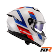 کلاه کاسکت فک ثابت ال اس تو مدل STREAM2 FF808-2 SHINE WHITE BLUE RED