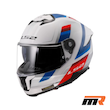 کلاه کاسکت فک ثابت ال اس تو مدل STREAM2 FF808-2 SHINE WHITE BLUE RED