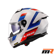 کلاه کاسکت فک ثابت ال اس تو مدل STREAM2 FF808-2 SHINE WHITE BLUE RED