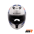کلاه کاسکت فک ثابت ال اس تو مدل STREAM2 FF808-2 SHINE WHITE BLUE RED