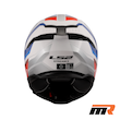 کلاه کاسکت فک ثابت ال اس تو مدل STREAM2 FF808-2 SHINE WHITE BLUE RED