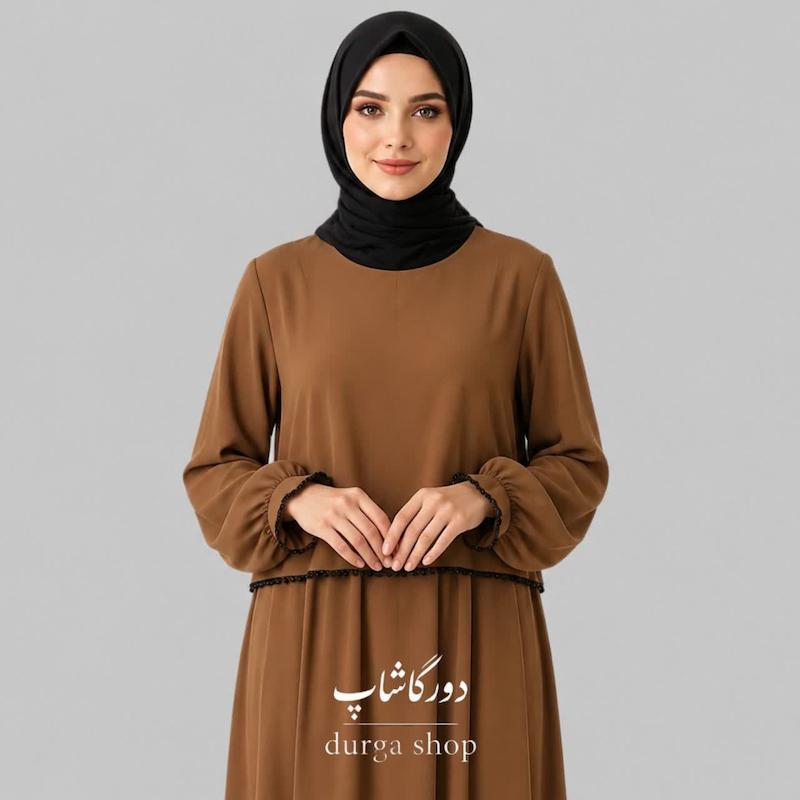 مانتو عبایی دو تیکه طرح پرنیا