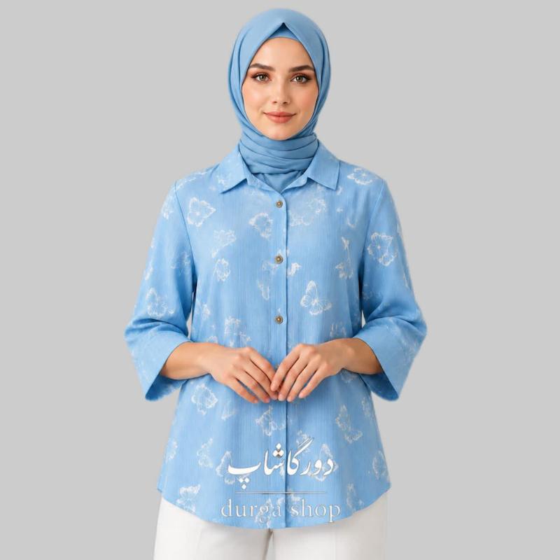 شومیز زنانه طرح پروانه