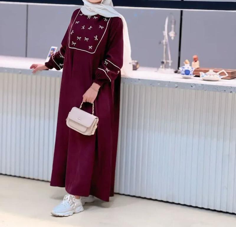 عبا پاپیون مخمل کبریتی