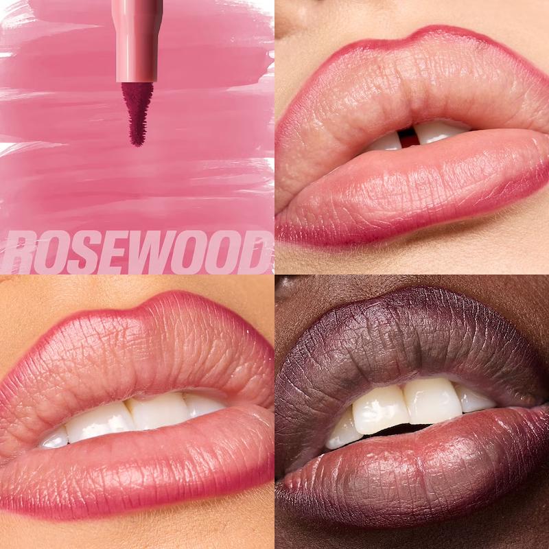 ست خط لب و لیپ گلاس هدی بیوتی - Rosy nude
