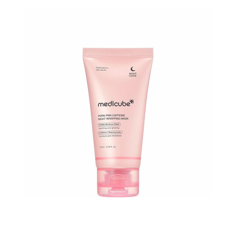 ماسک شب کافئین PDRN مدیکیوب مدل Pink Wrapping
