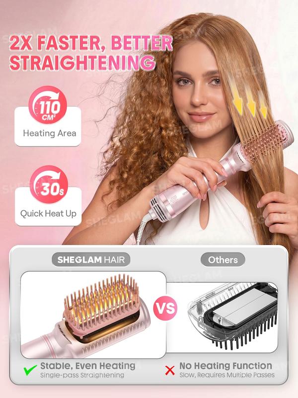 برس حرارتی صاف‌کننده مو شیگلم مدل Blowout Bliss